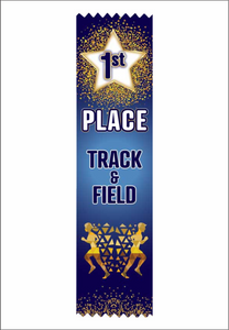 1st Place Track & Field Flat Ribbon - Pack of 25 - SRS381