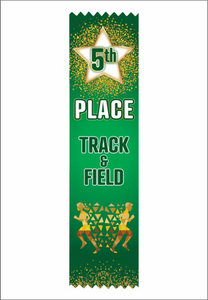 5th Place Track & Field Flat Ribbon - Pack of 25 - SRS385