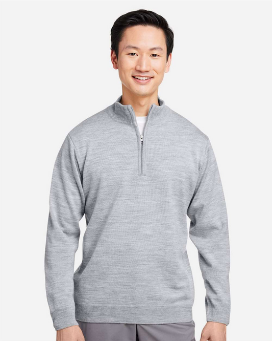 Unisex Pilbloc Quarter-Zip Pullover Sweater - Harriton M421