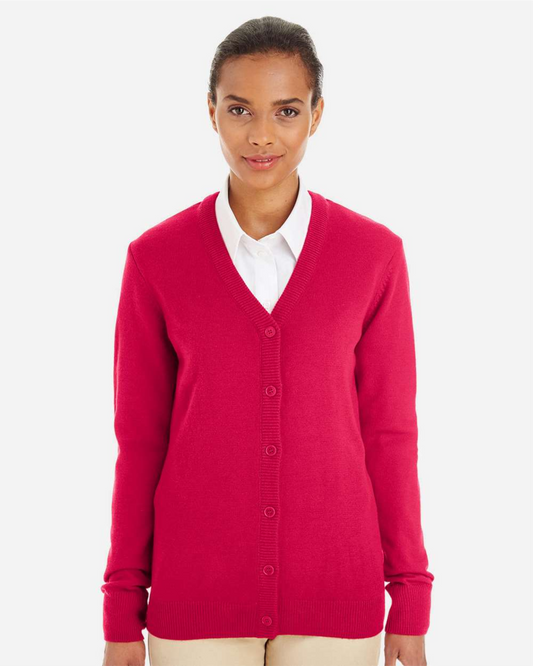 Women's Pilbloc V-Neck Button Cardigan Sweater - Harriton M425W