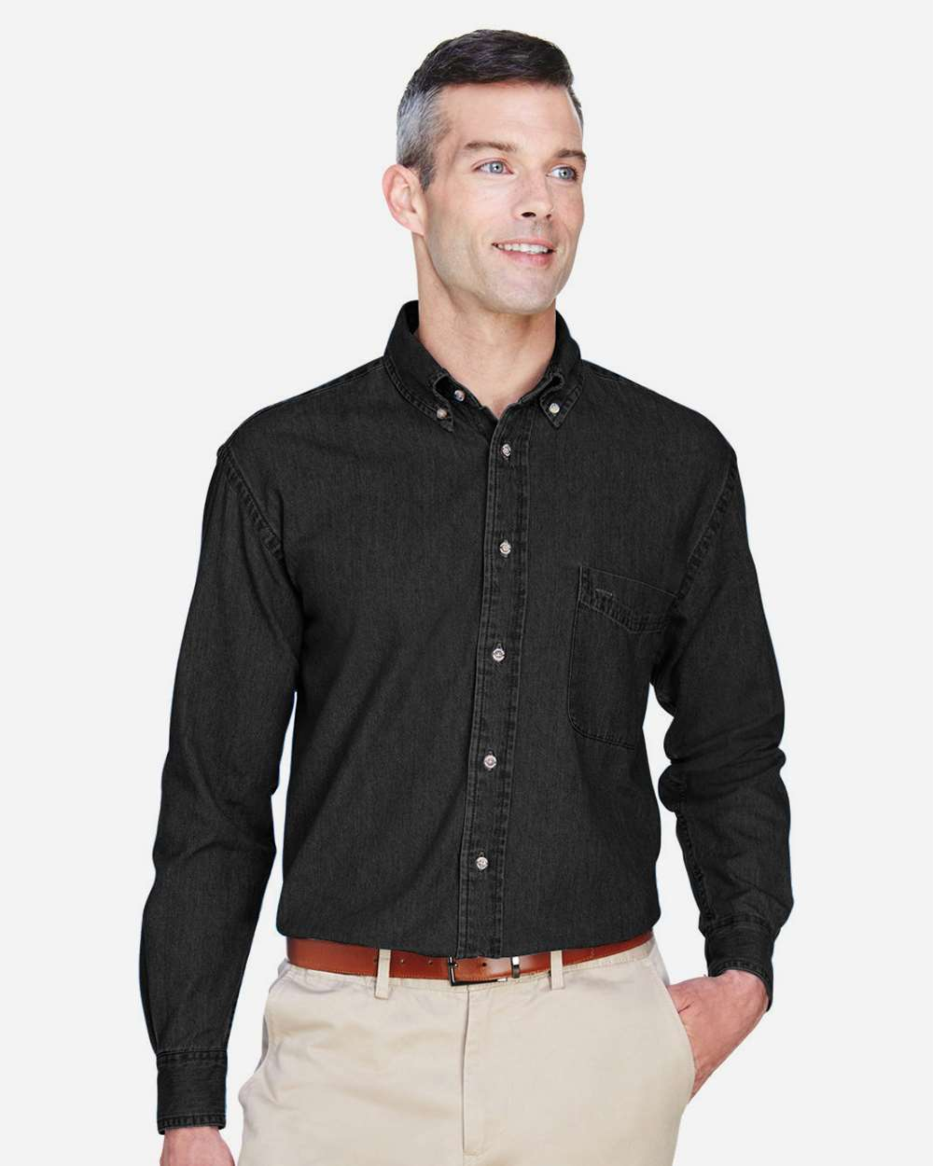 Harriton - Men's Tall Denim Shirt - M550T