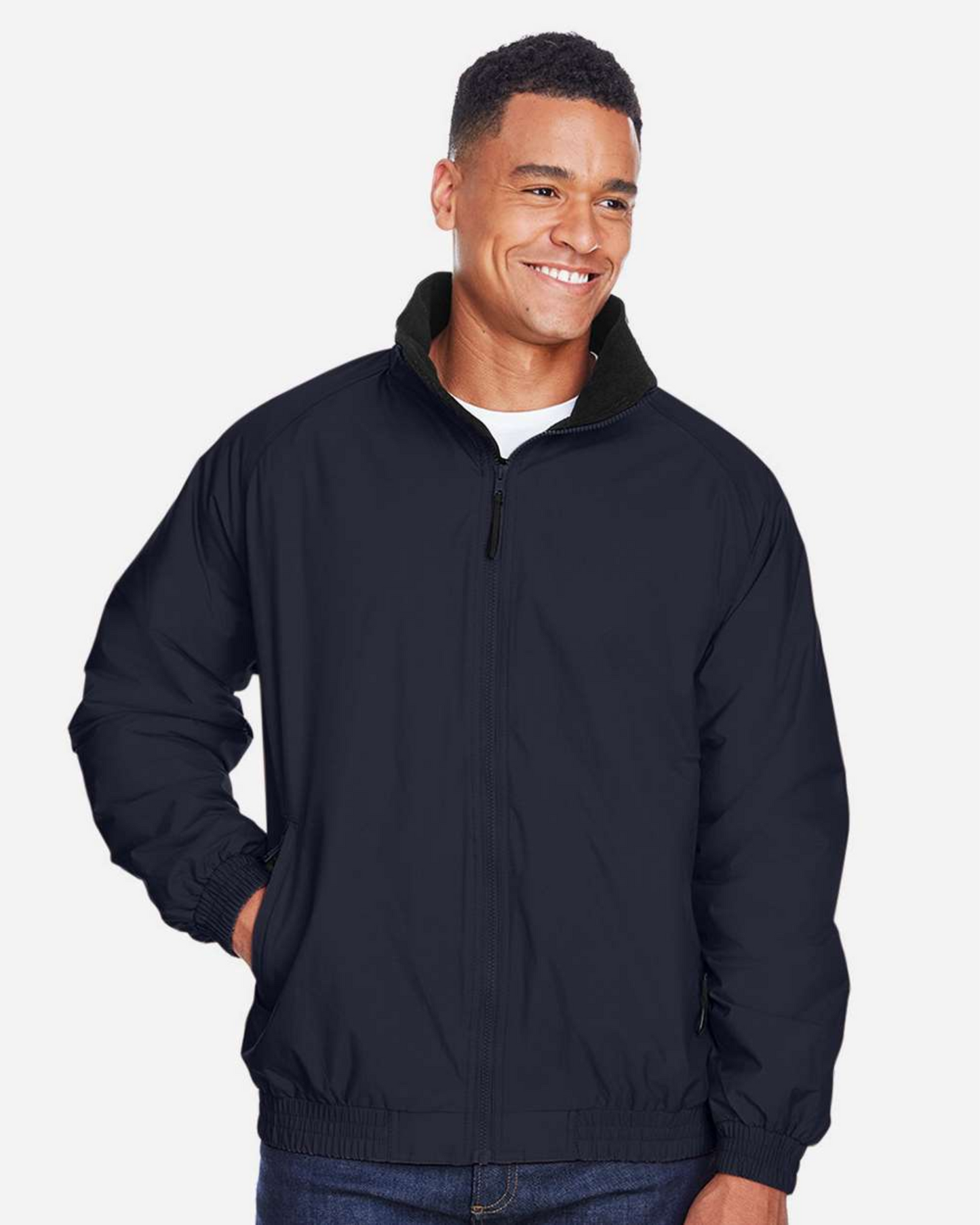 Unisex Fleece Lined Nylon Jacket - Harriton M740