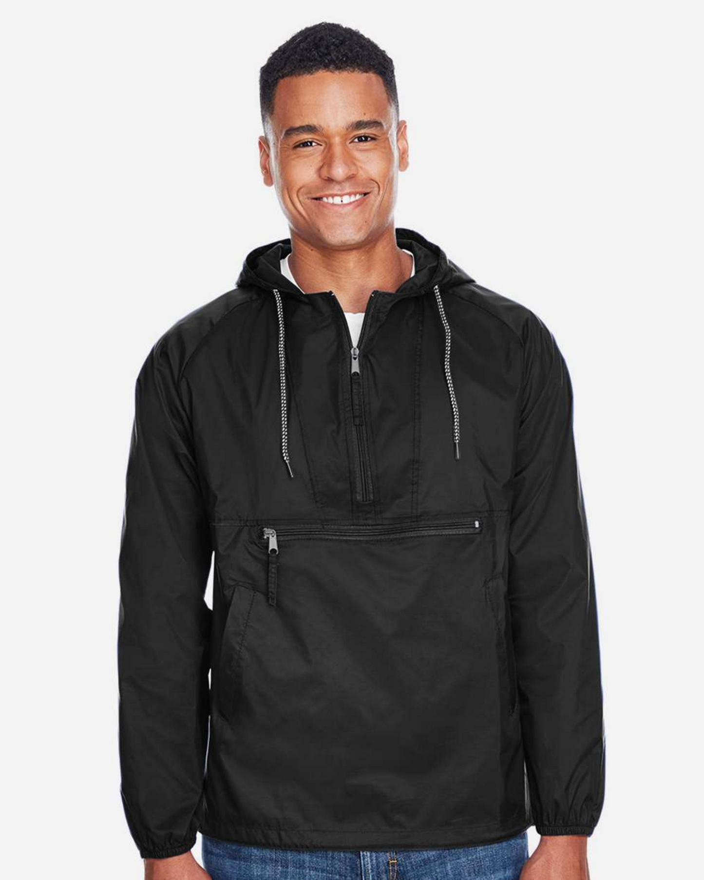 Unisex Packable Hooded Nylon Jacket - Harriton M750