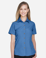 Ladies' Barbados Textured Camp Shirt -Harriton M560W