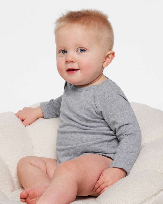 Infant Fine Jersey Long Sleeve Bodysuit - Rabbit Skins 4421