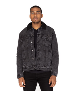 Sherpa-Lined Denim Jacket - 372J