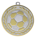 Soccer Medal 2-Tone Sport, Silver/Gold