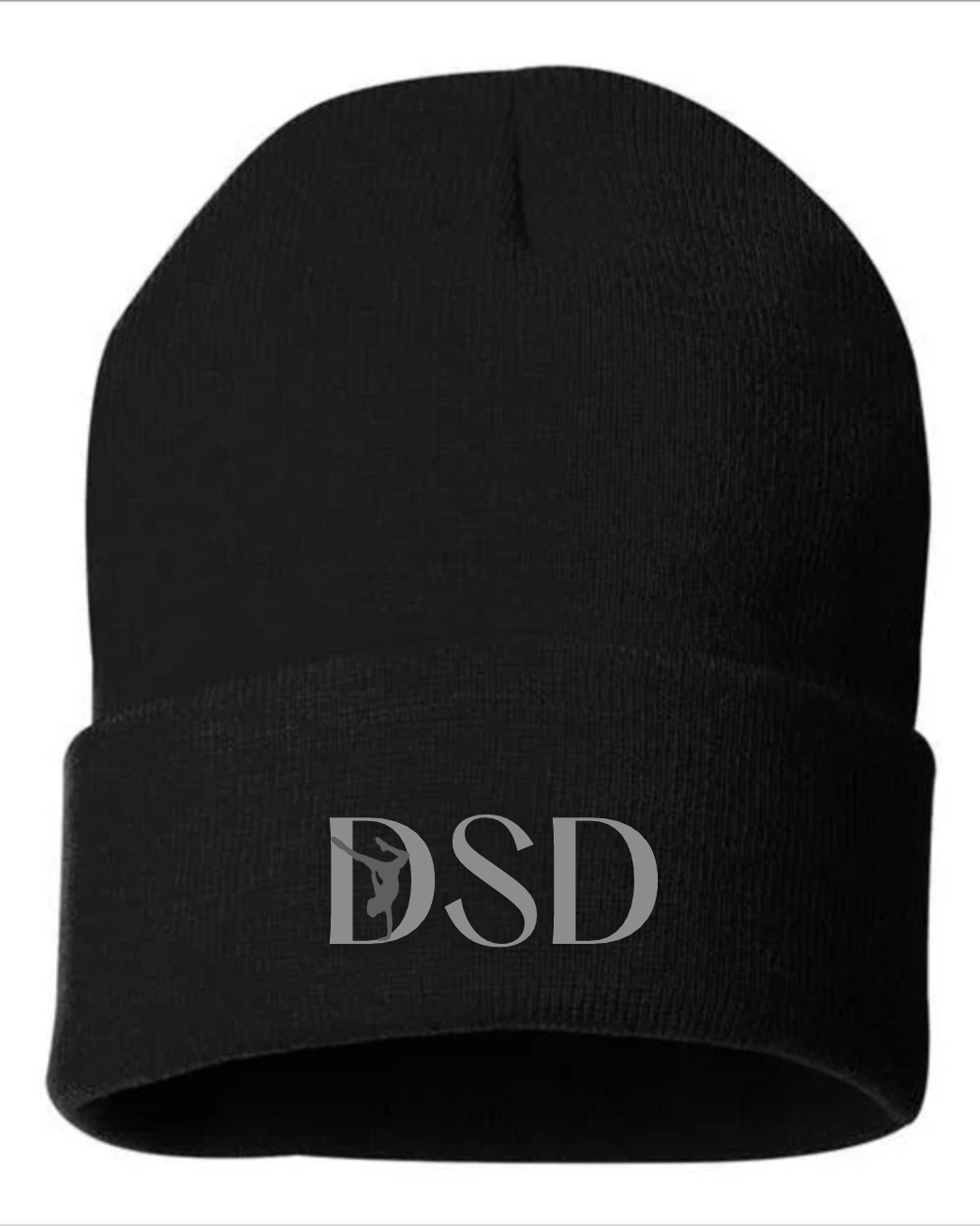 DSD - 12" Solid Cuffed Beanie - Black - SP12