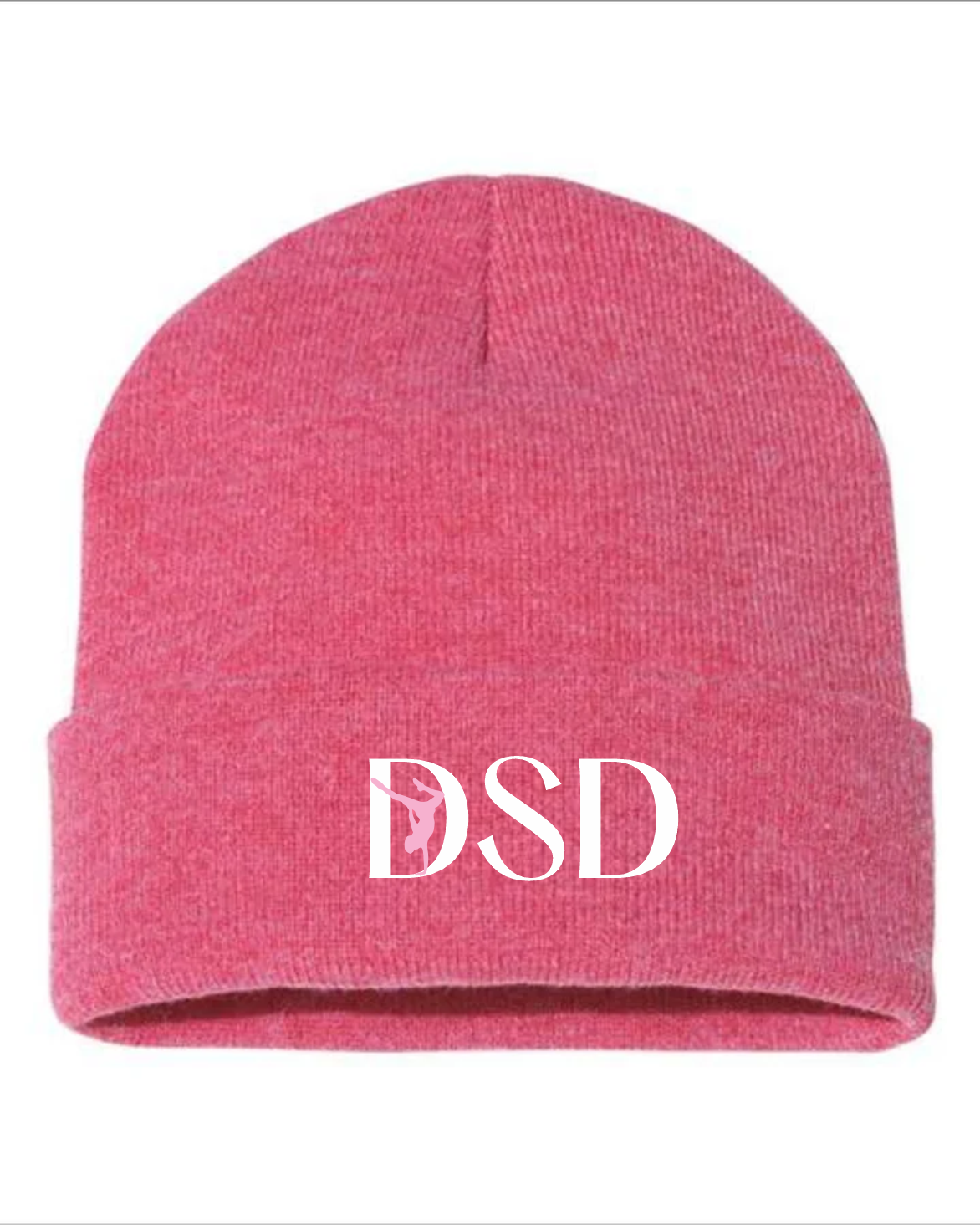 DSD - 12" Solid Cuffed Beanie - Heather Red - SP12