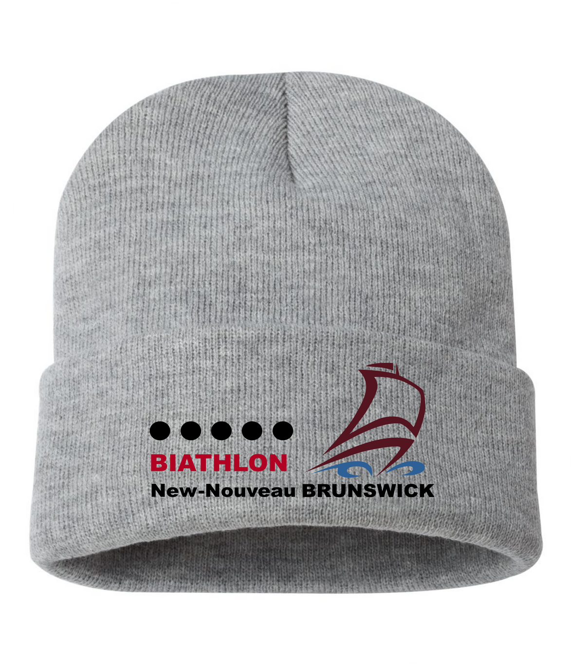 12" Solid Cuffed Beanie - Heather Grey - Biathlon Noveau-New Brunswick