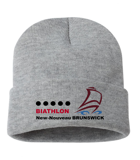 12" Solid Cuffed Beanie - Heather Grey - Biathlon Noveau-New Brunswick