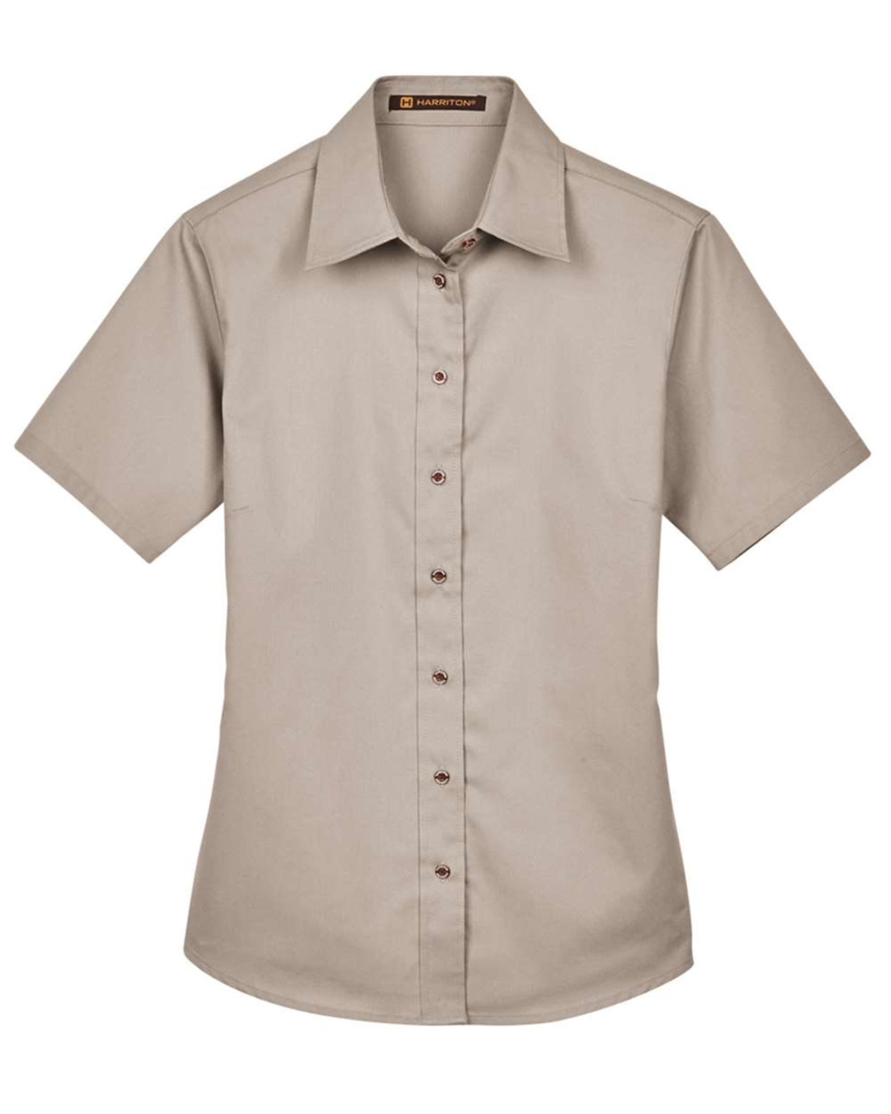 Ladies' Easy Blend Short Sleeve Twill Dress Shirt with Stain-Release -Harriton M500SW