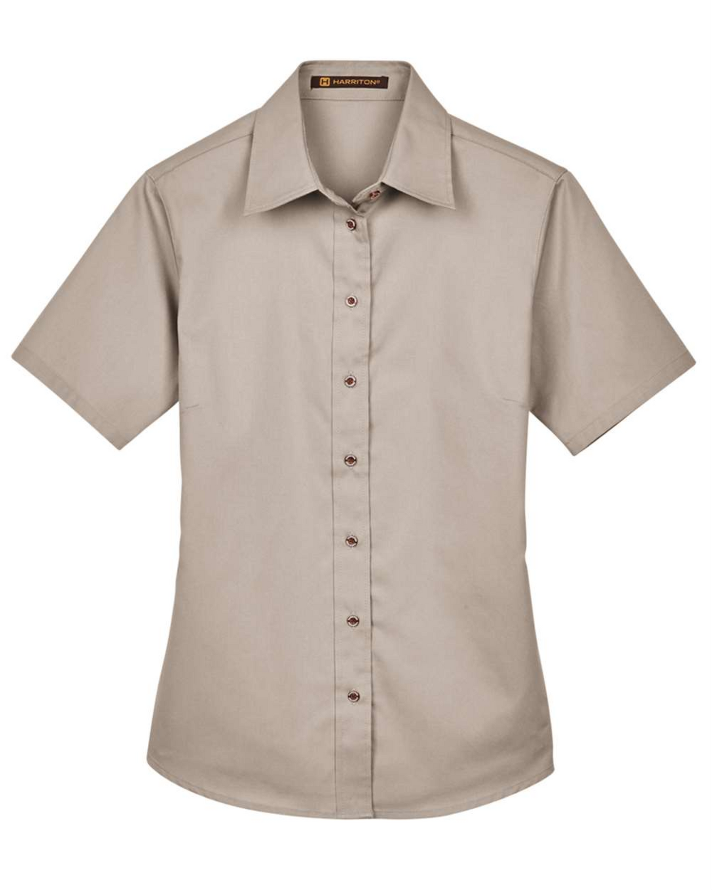 Ladies' Easy Blend Short Sleeve Twill Dress Shirt with Stain-Release - Harriton M500SW