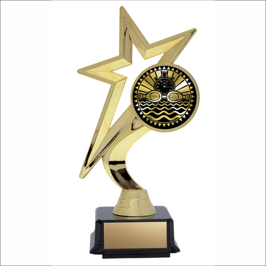 Star Figure on Black Base - Swimming 7.5’’ - Solar Series