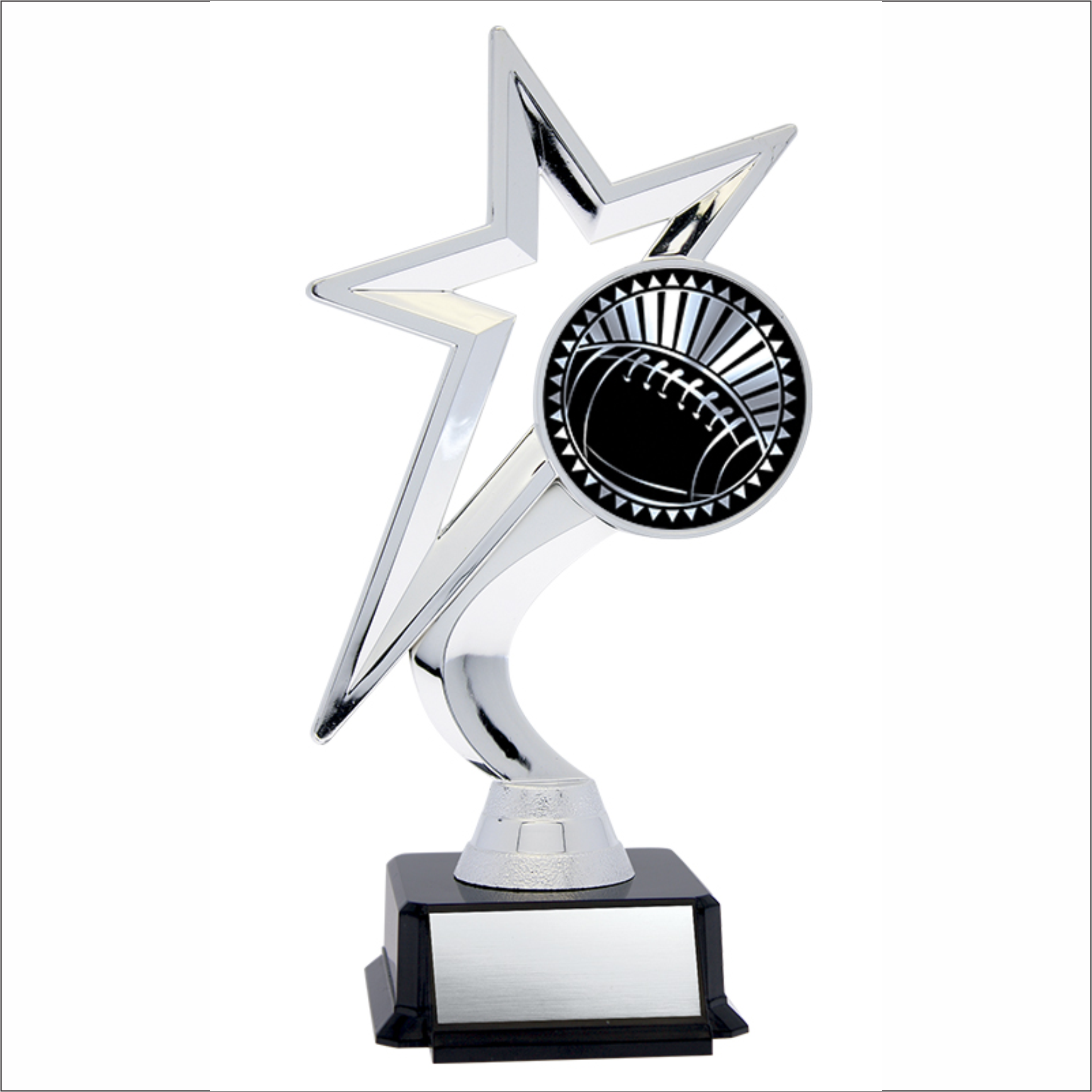 Star Figure on Black Base - Football 7.5’’ - Solar Series
