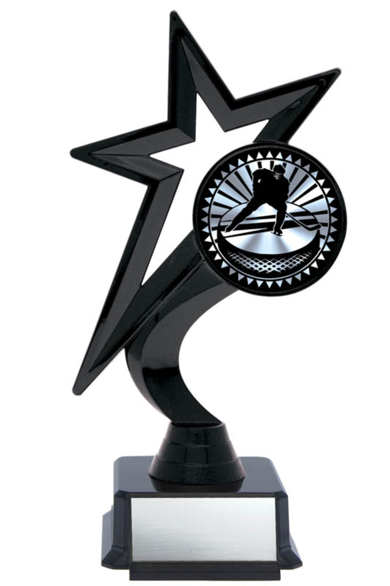 Star Figure on Black Base - Hockey 7.5’’ - Solar Series