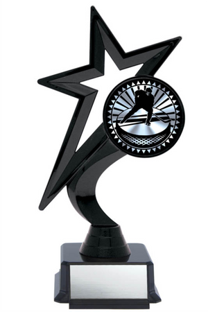 Star Figure on Black Base - Hockey 7.5’’ - Solar Series
