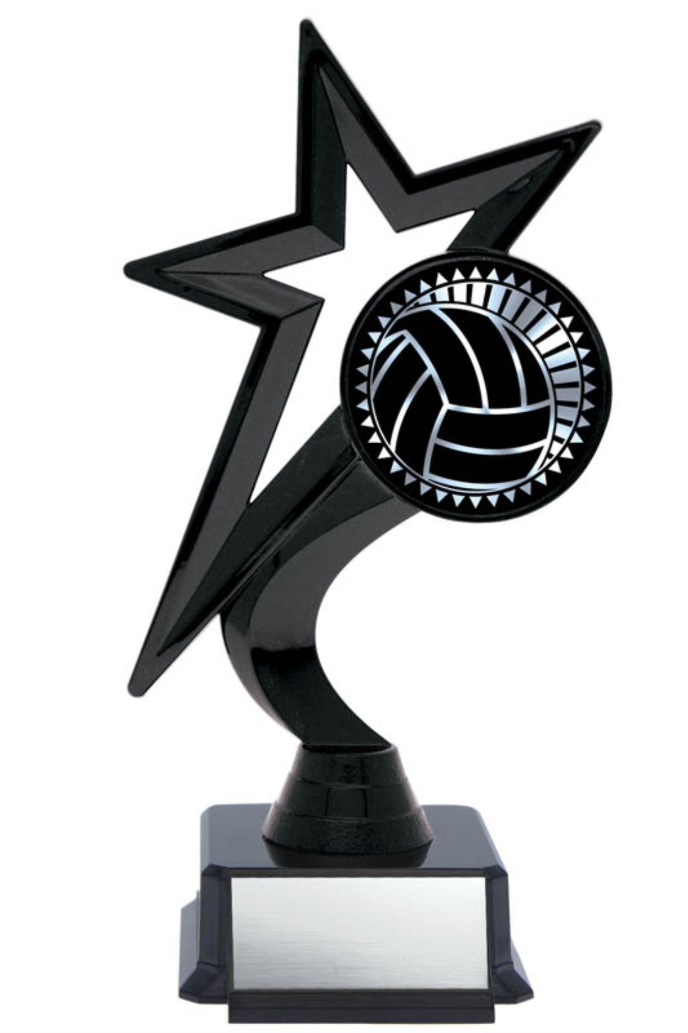 Star Figure on Black Base - Volleyball 7.5’’ - Solar Series