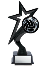 Star Figure on Black Base - Volleyball 7.5’’ - Solar Series