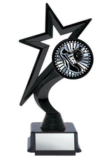 Star Figure Black on Base with Gold or Silver Track, 7.5" - Solar Series