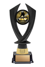 Black Riser on Base with Gold or Silver Hockey, 8" - Solar Series