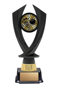 Black Riser on Base with Gold or Silver Lacrosse, 8" - Solar Series