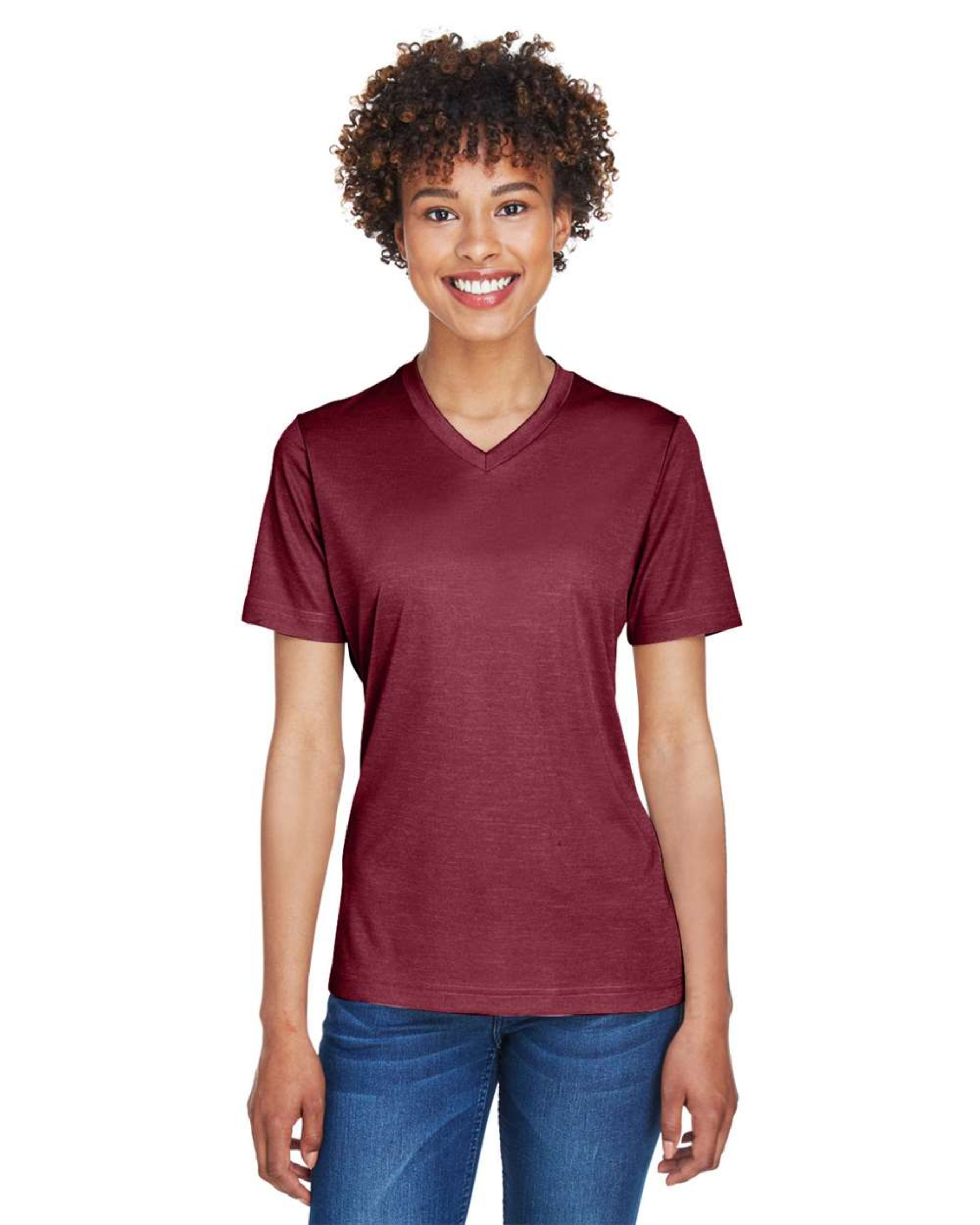 Ladies' Sonic Heather Performance T-Shirt ─Team 365 TT11HW