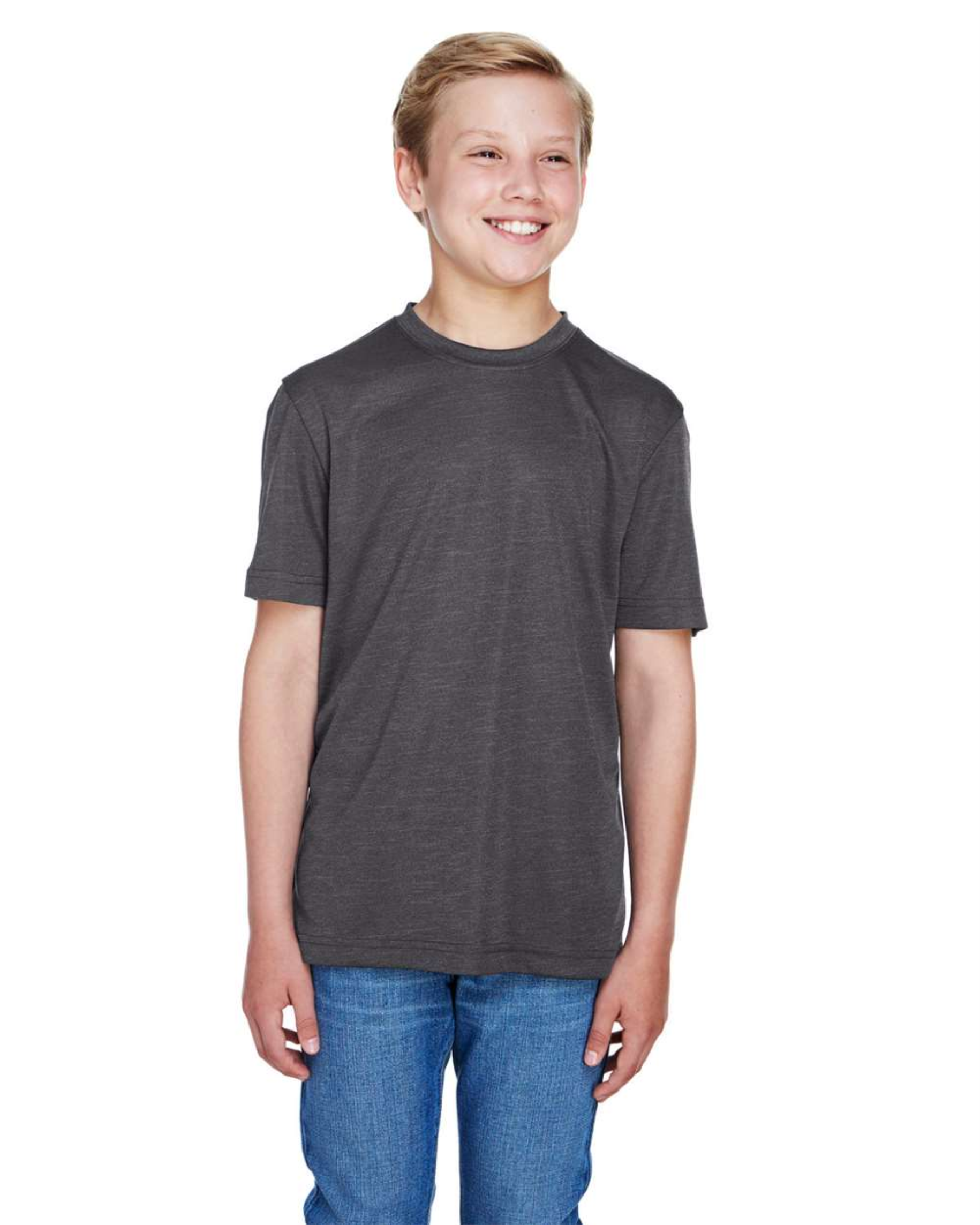Youth Sonic Heather Performance T-Shirt ─ Team 365  TT11HY