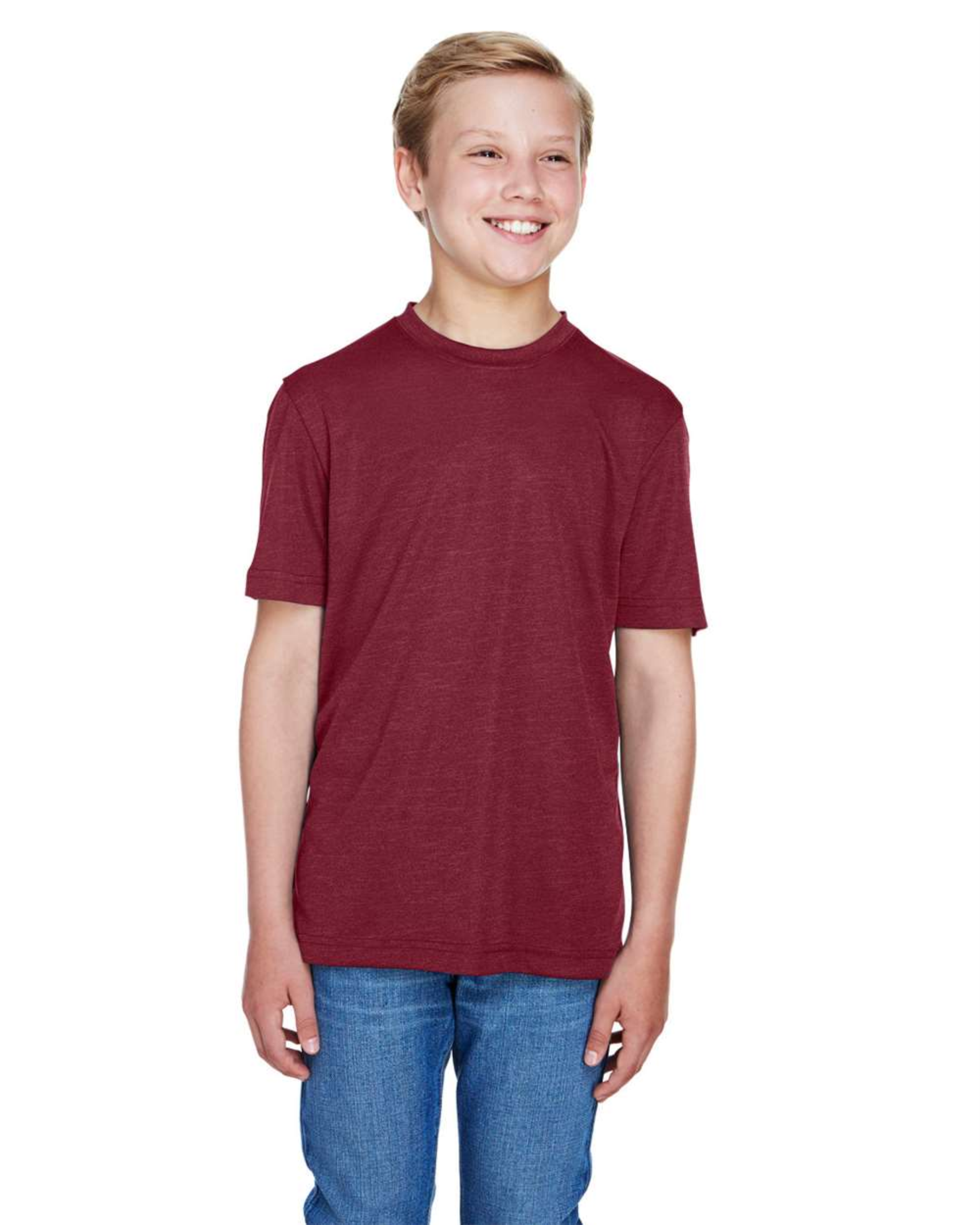 Youth Sonic Heather Performance T-Shirt ─ Team 365  TT11HY