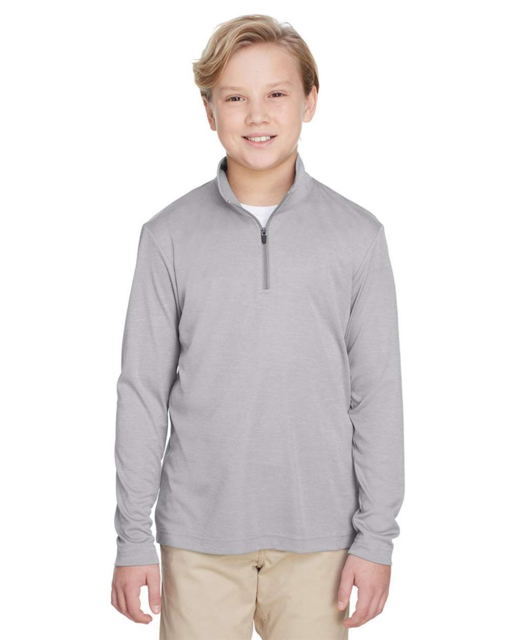 Youth Zone Sonic Heather Performance Quarter-Zip Pullover ─ Team 365 TT31HY