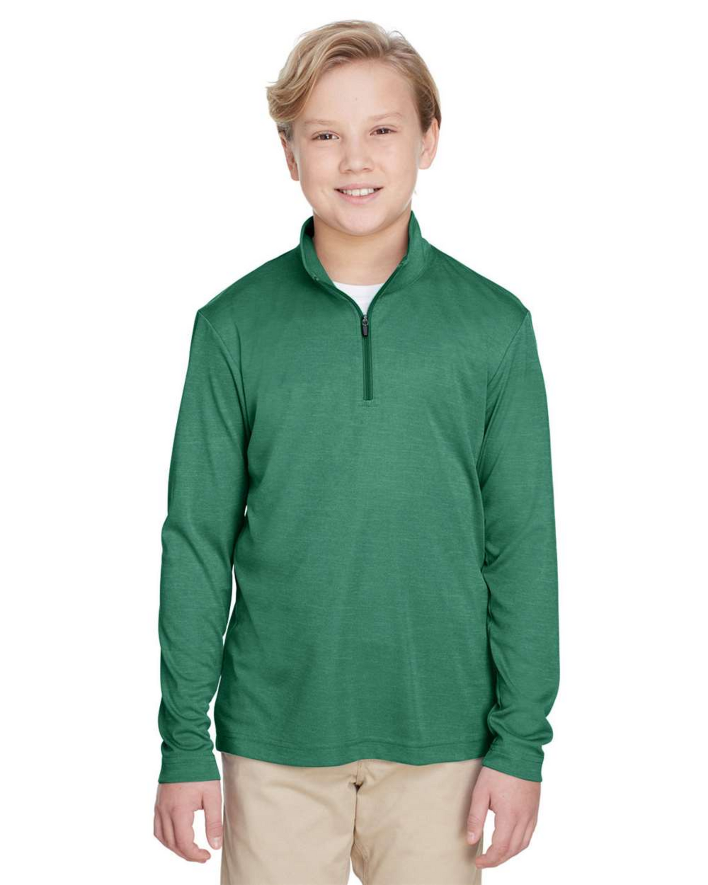 Youth Zone Sonic Heather Performance Quarter-Zip Pullover ─ Team 365 - TT31HY