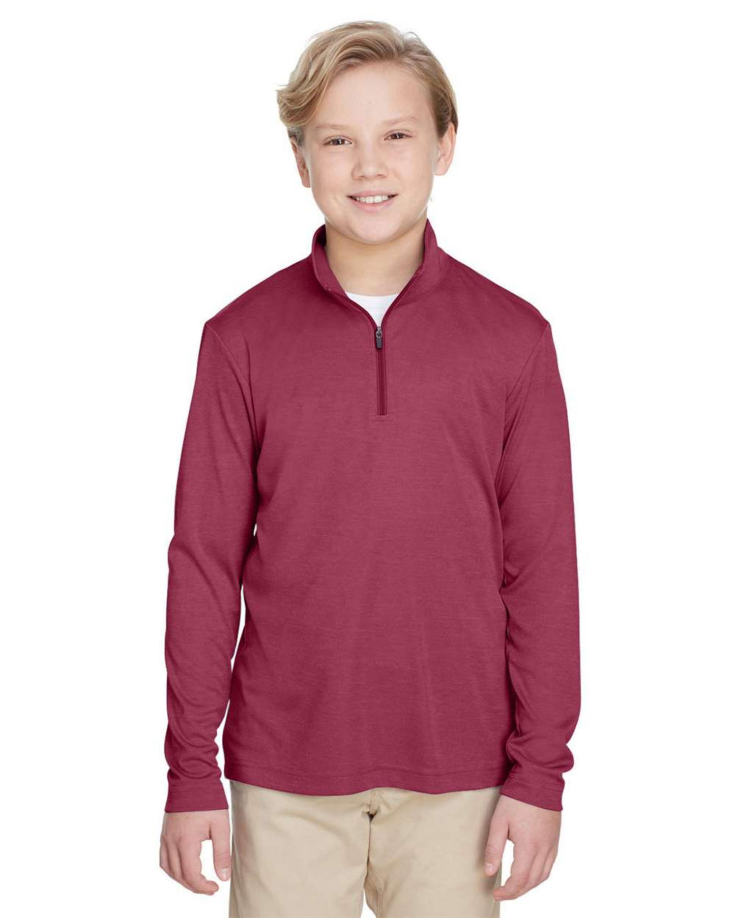 Youth Zone Sonic Heather Performance Quarter-Zip Pullover ─ Team 365 - TT31HY