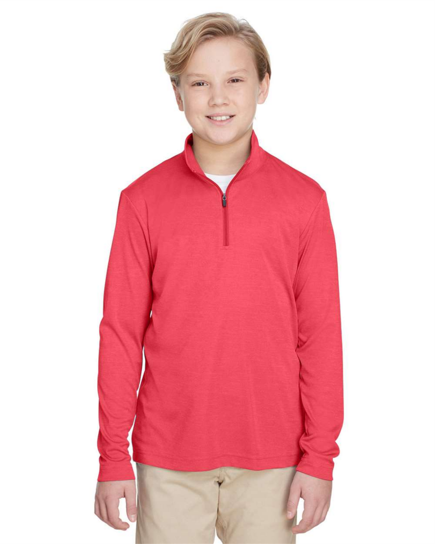 Youth Zone Sonic Heather Performance Quarter-Zip Pullover ─ Team 365 - TT31HY