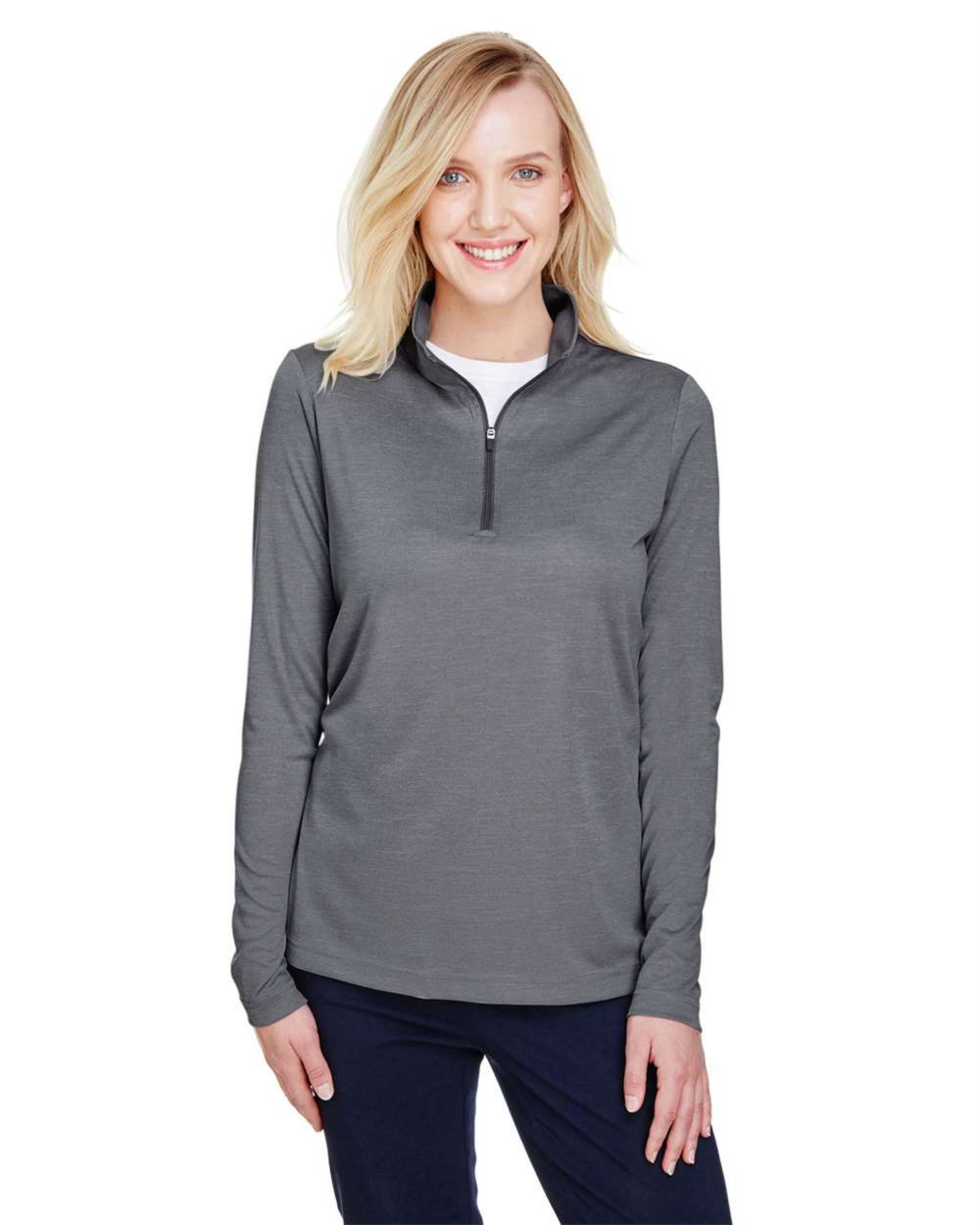 Ladies' Zone Sonic Heather Performance Quarter-Zip Pullover ─ Team 365 - TT31HW