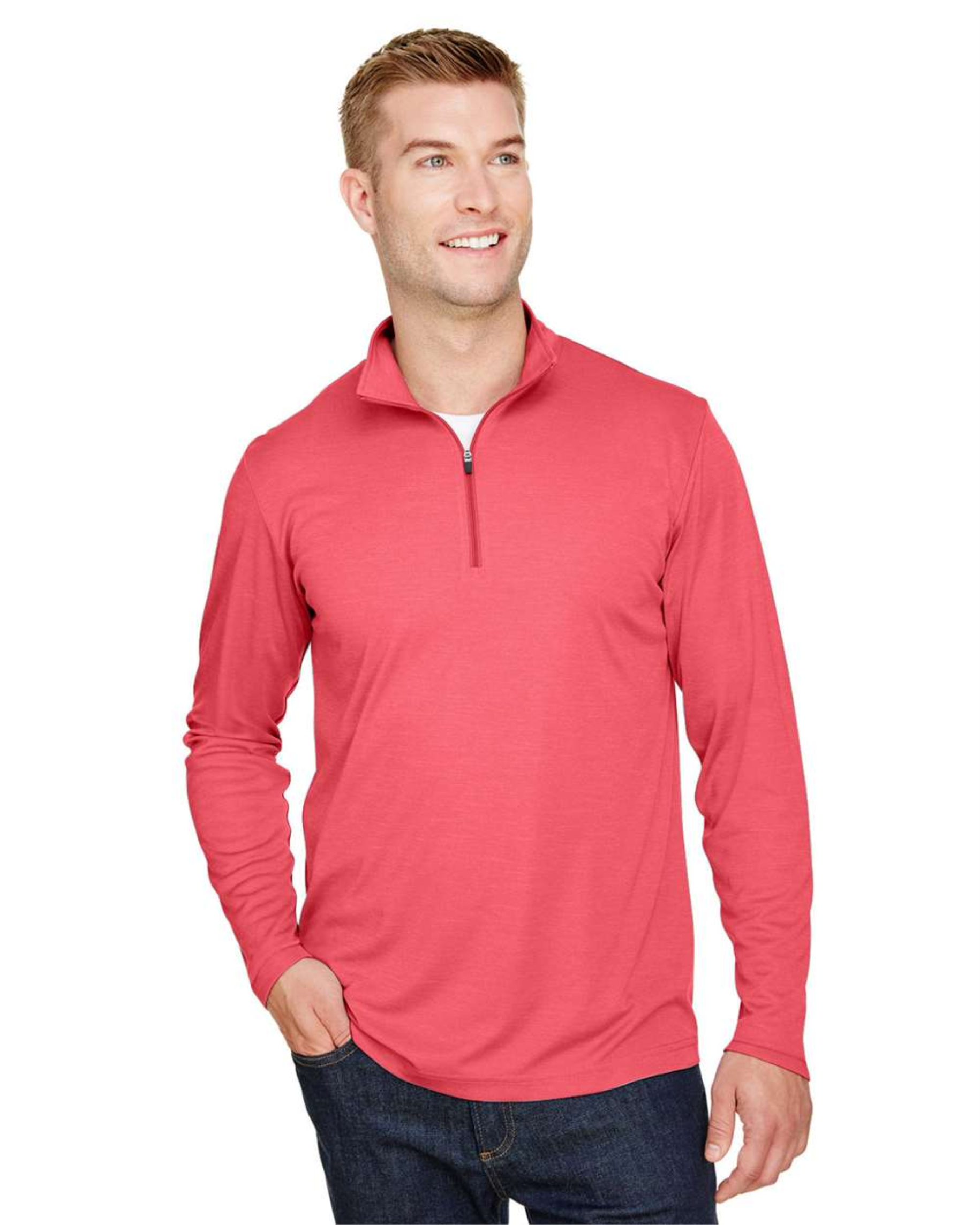 Zone Sonic Heather Performance Quarter-Zip Pullover ─ Team 365 TT31H