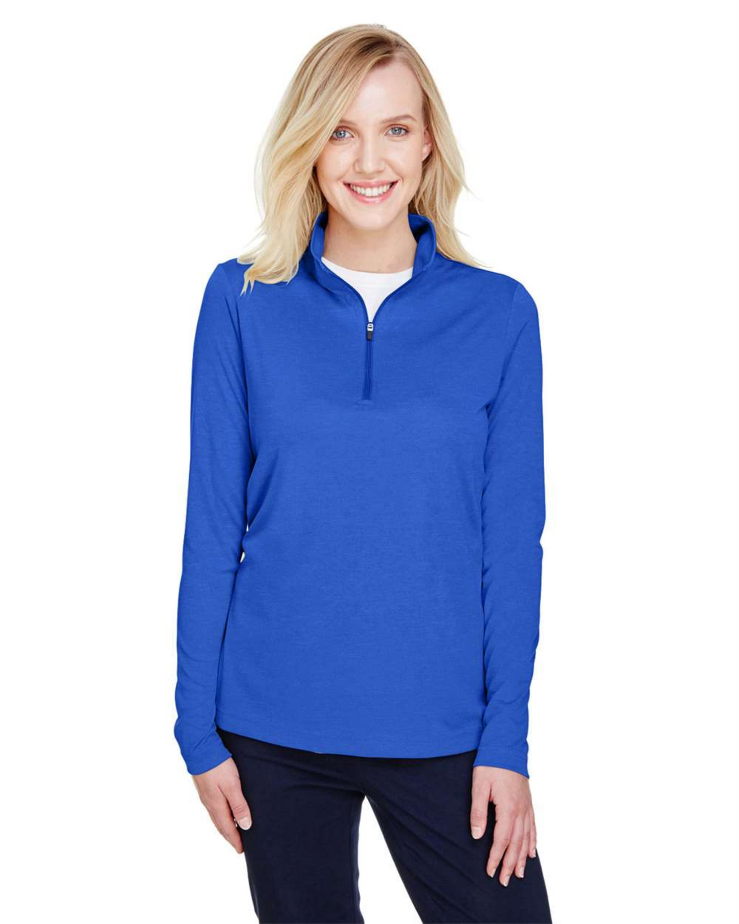 Ladies' Zone Sonic Heather Performance Quarter-Zip Pullover ─ Team 365 - TT31HW