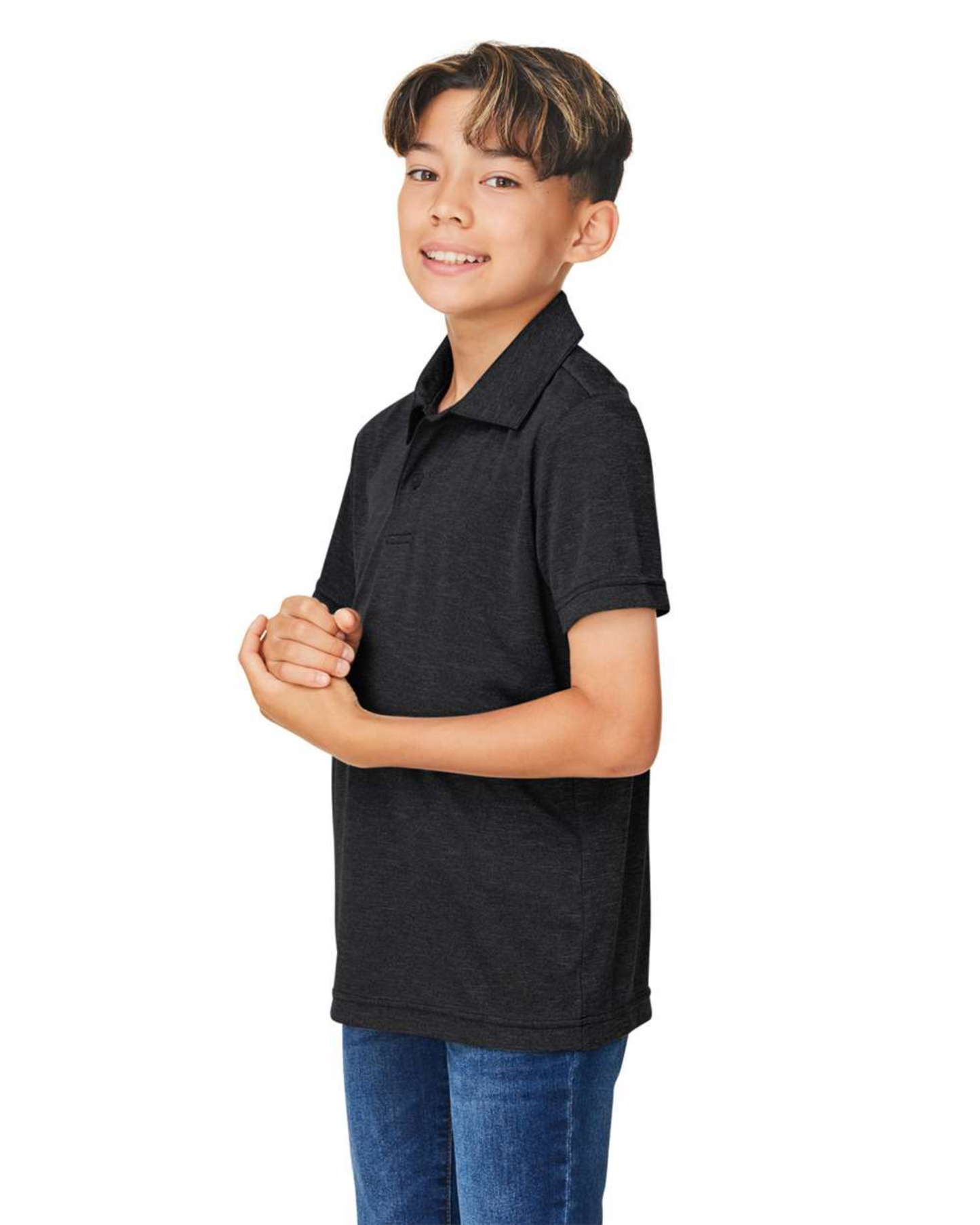 Youth Zone Sonic Heather Performance Polo ─ Team 365 - TT51HY