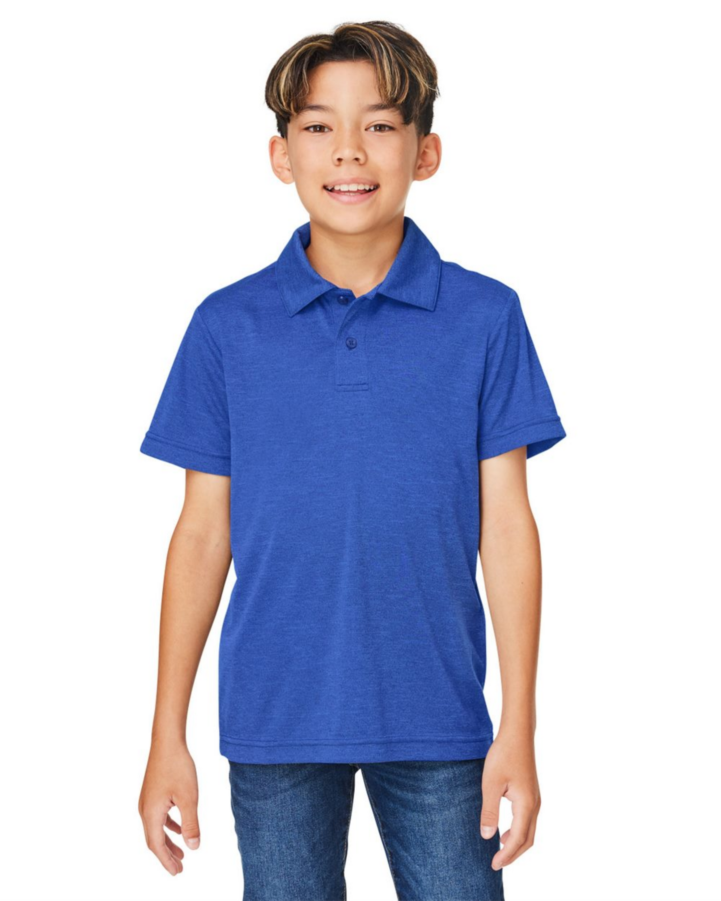 Youth Zone Sonic Heather Performance Polo ─ Team 365 - TT51HY