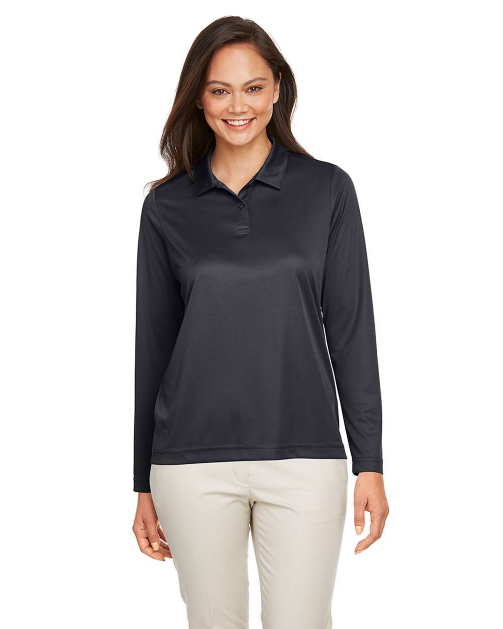 Ladies' Zone Performance Long Sleeve Polo ─Team 365─  S&S - TT51LW