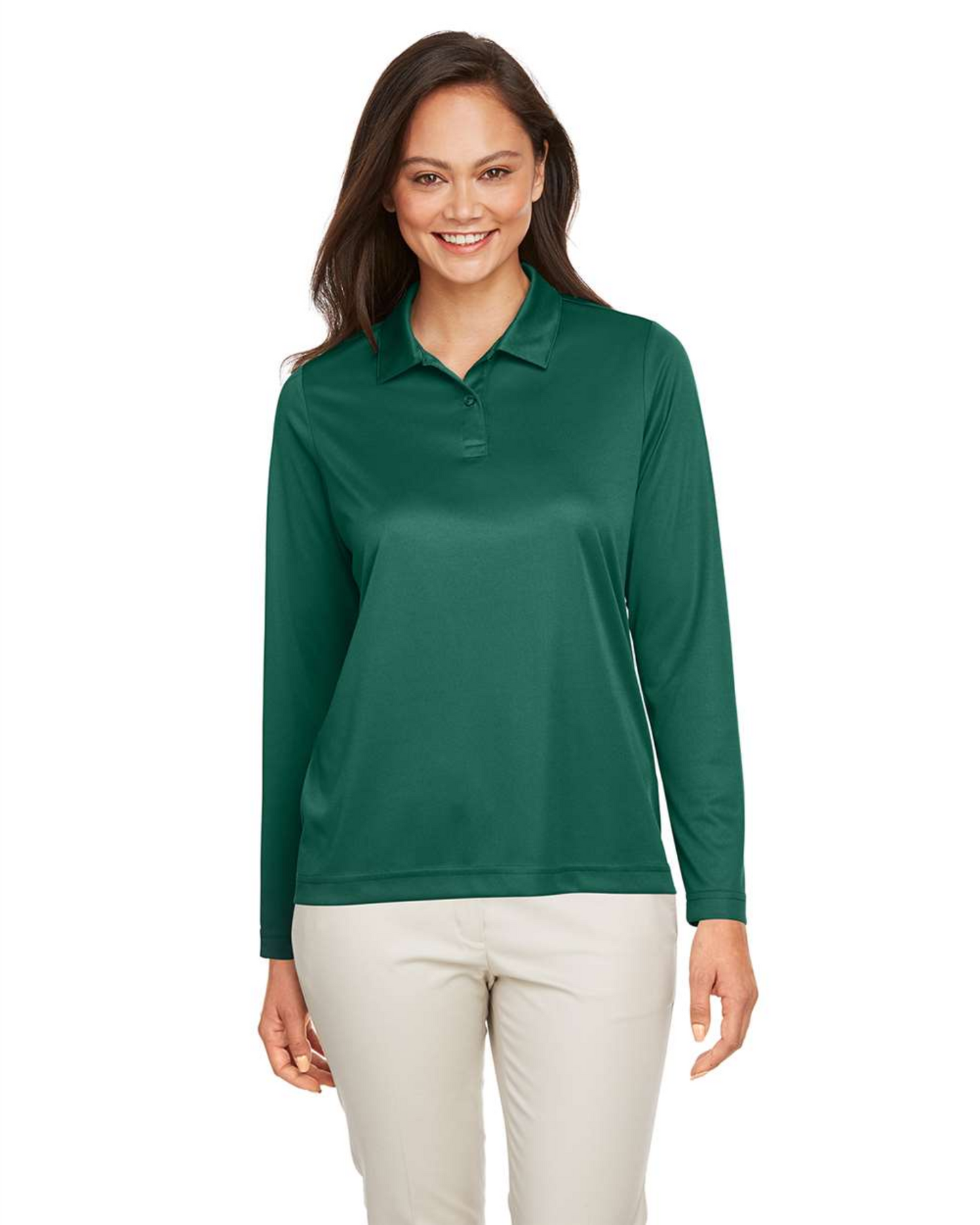 Ladies' Zone Performance Long Sleeve Polo ─ Team 365 TT51LW