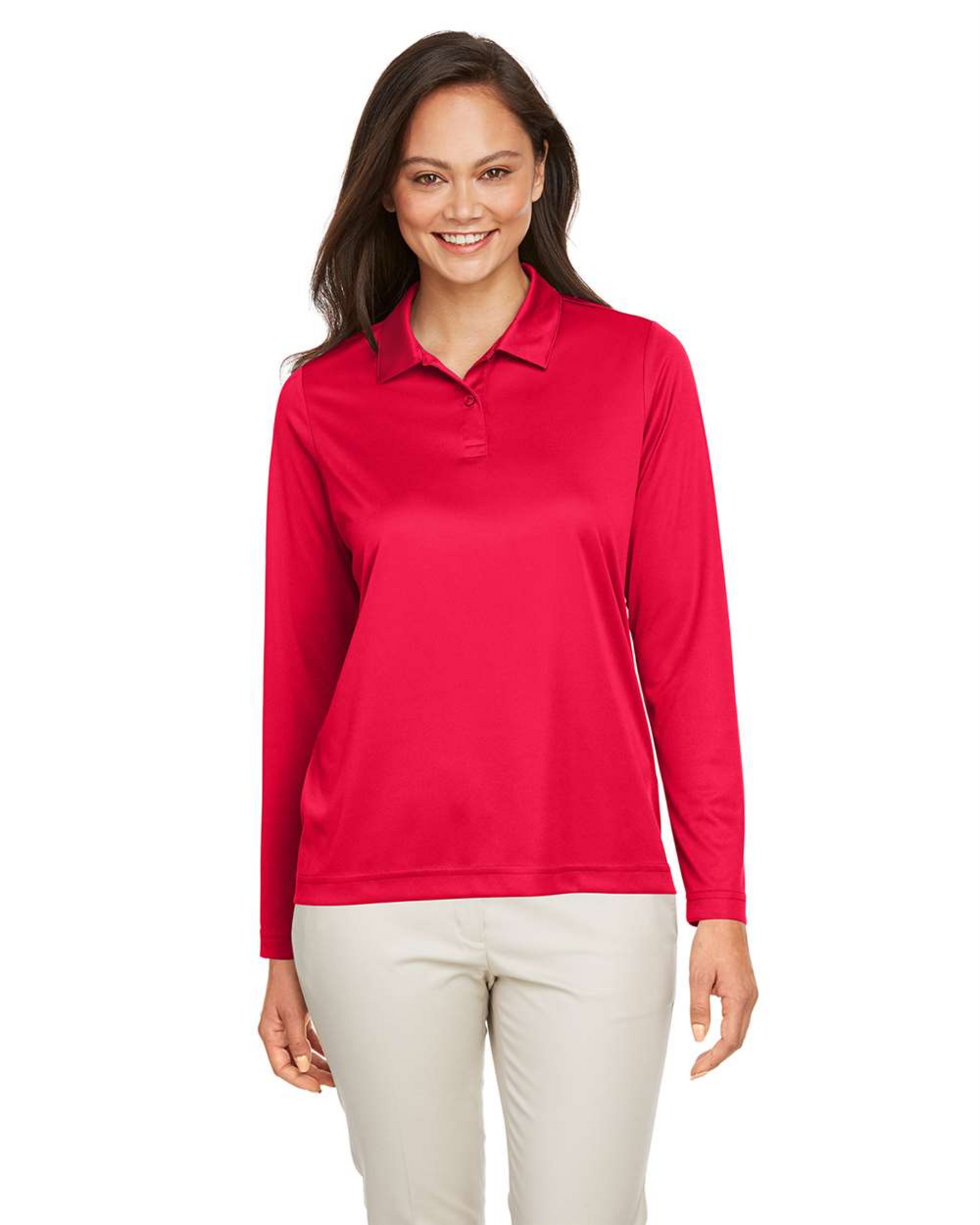 Ladies' Zone Performance Long Sleeve Polo ─ Team 365 TT51LW