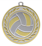 Volleyball Medal 2-Tone Sport, Silver/Gold