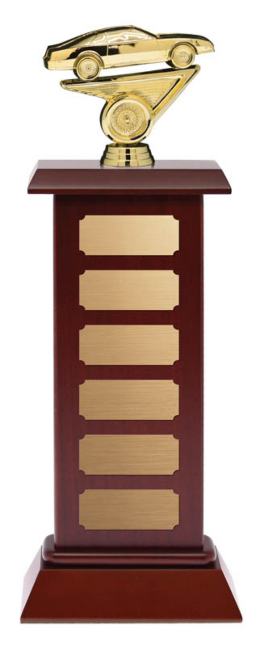 Perpetual Award - Mahogany Finish 11.5" Annual trophy - WTP2036