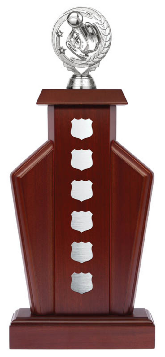 Perpetual Award - Mahogany Finish 14" Annual trophy - WTP2044