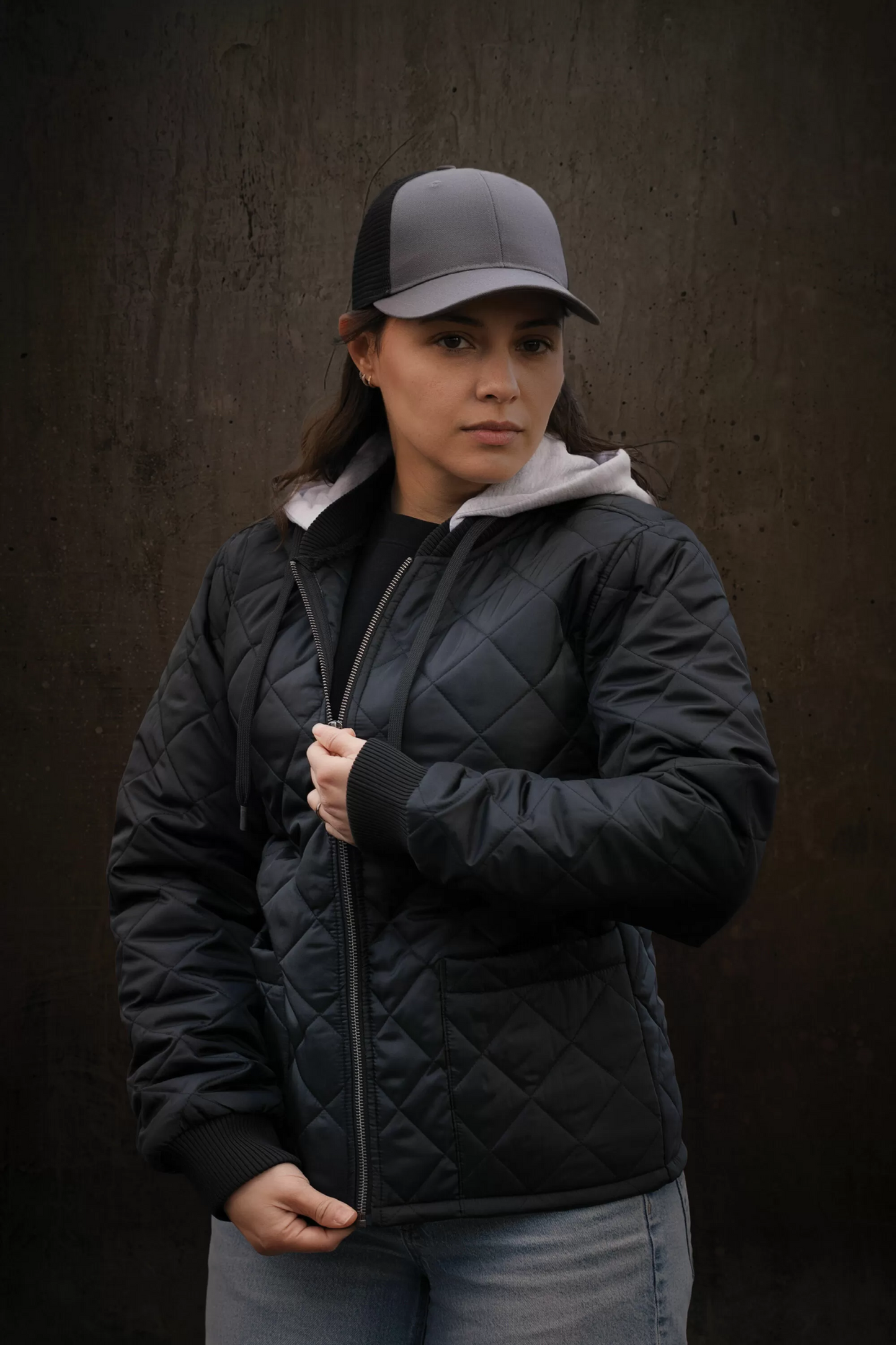 Quilted Freezer Ladies’ Jacket with Detachable Hood - WeRK7611L