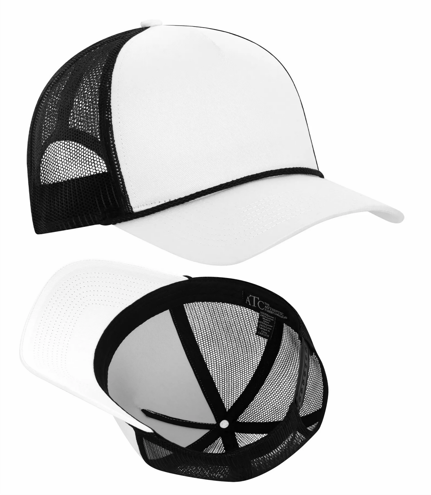 Everyday Cotton Twill 5-Panel Trucker Rope Cap - C1343
