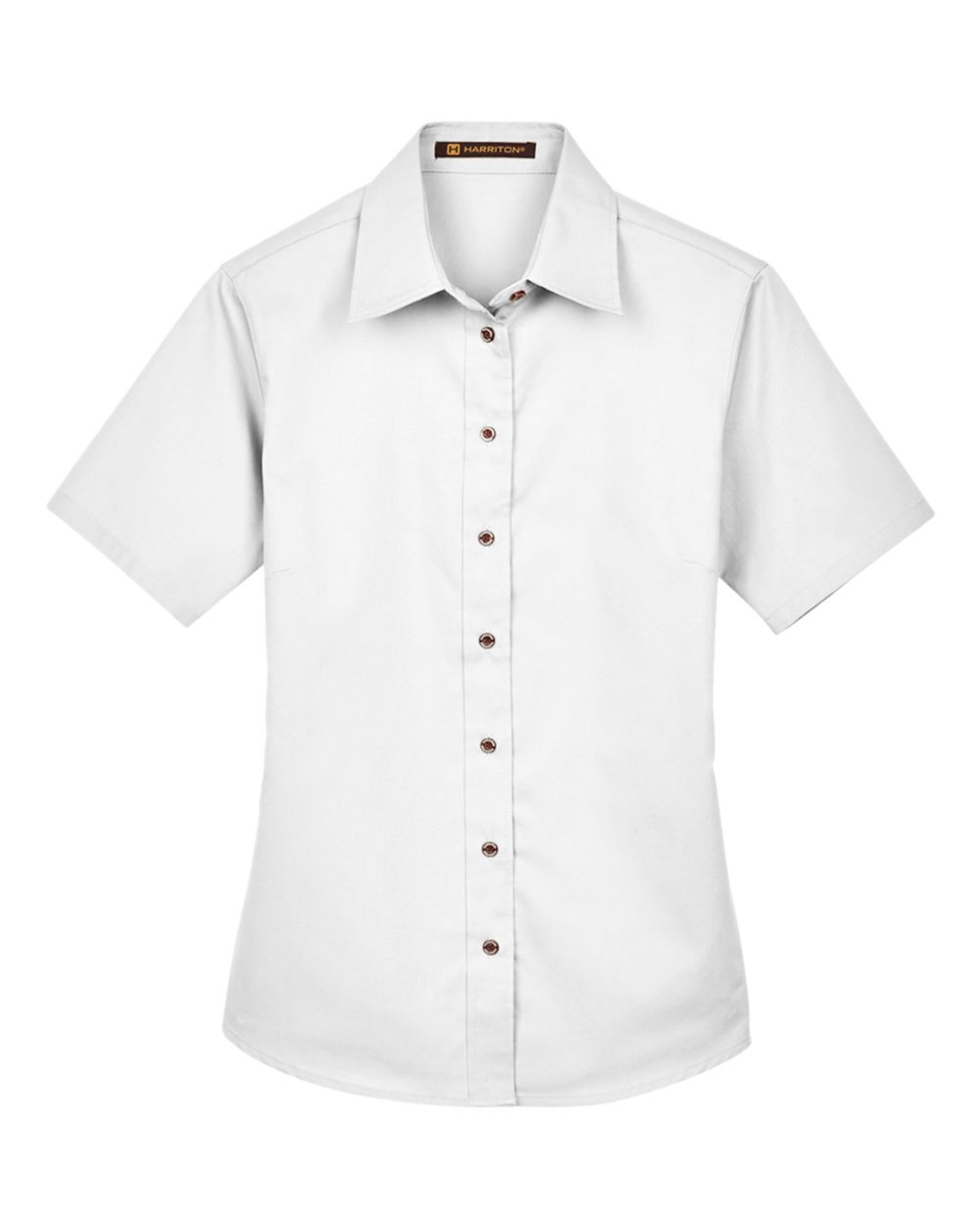 Ladies' Easy Blend Short Sleeve Twill Dress Shirt with Stain-Release -Harriton M500SW