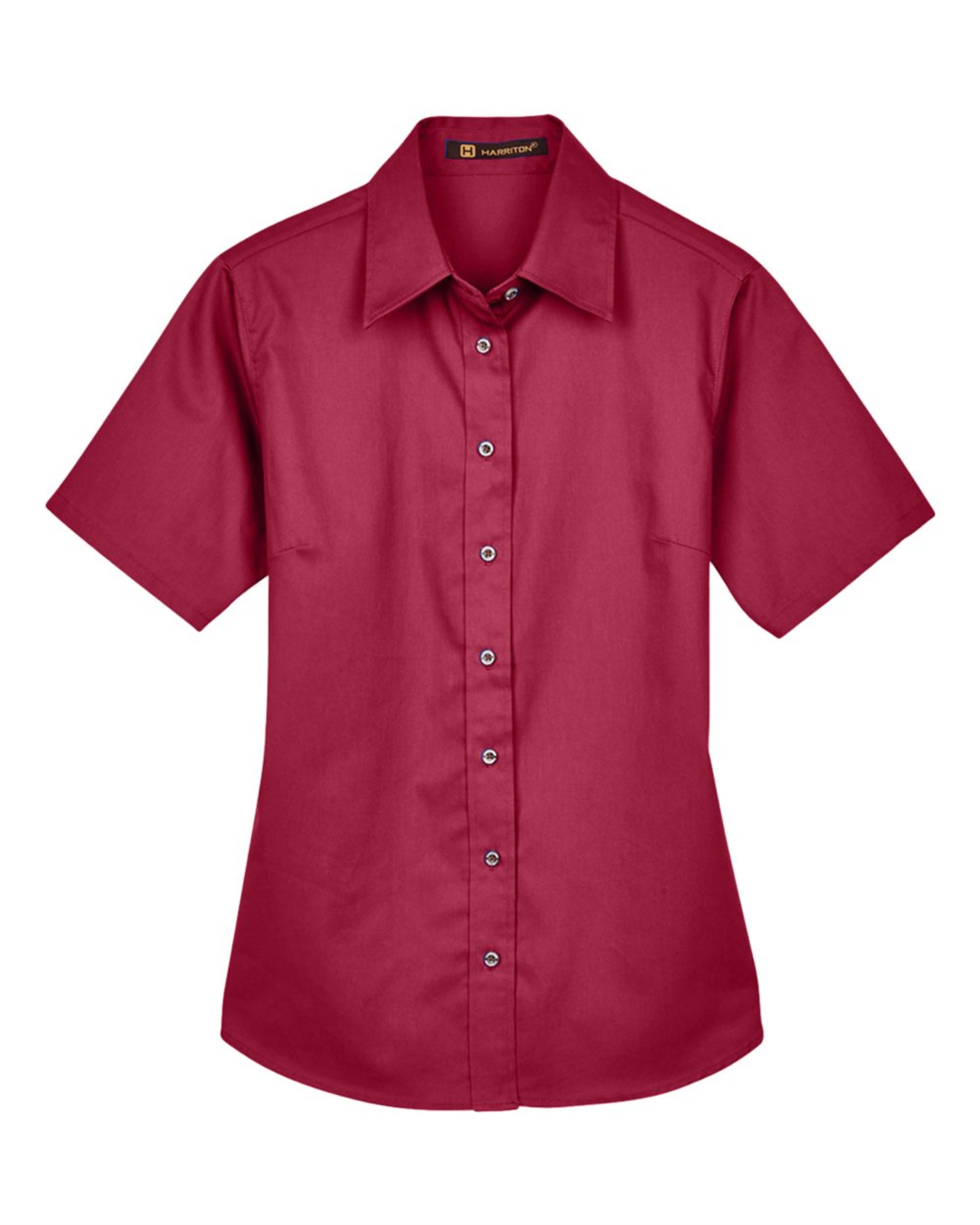 Ladies' Easy Blend Short Sleeve Twill Dress Shirt with Stain-Release -Harriton M500SW
