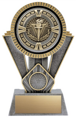 Apex Series Trophy with Varsity medal insert - Silver/Gold 7’’