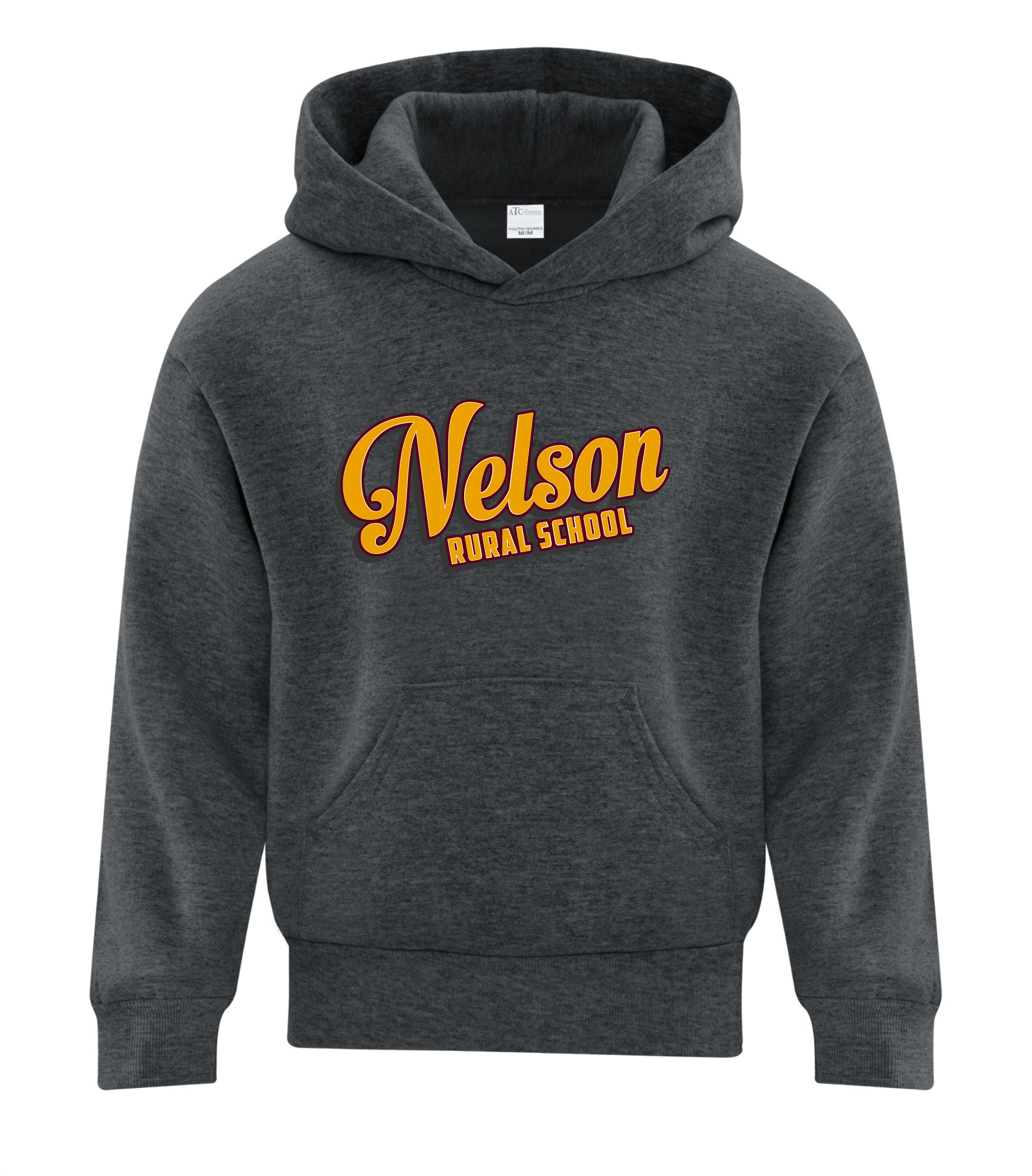 Cotton Hoodie - Dark Heather - Nelson School 2025-26